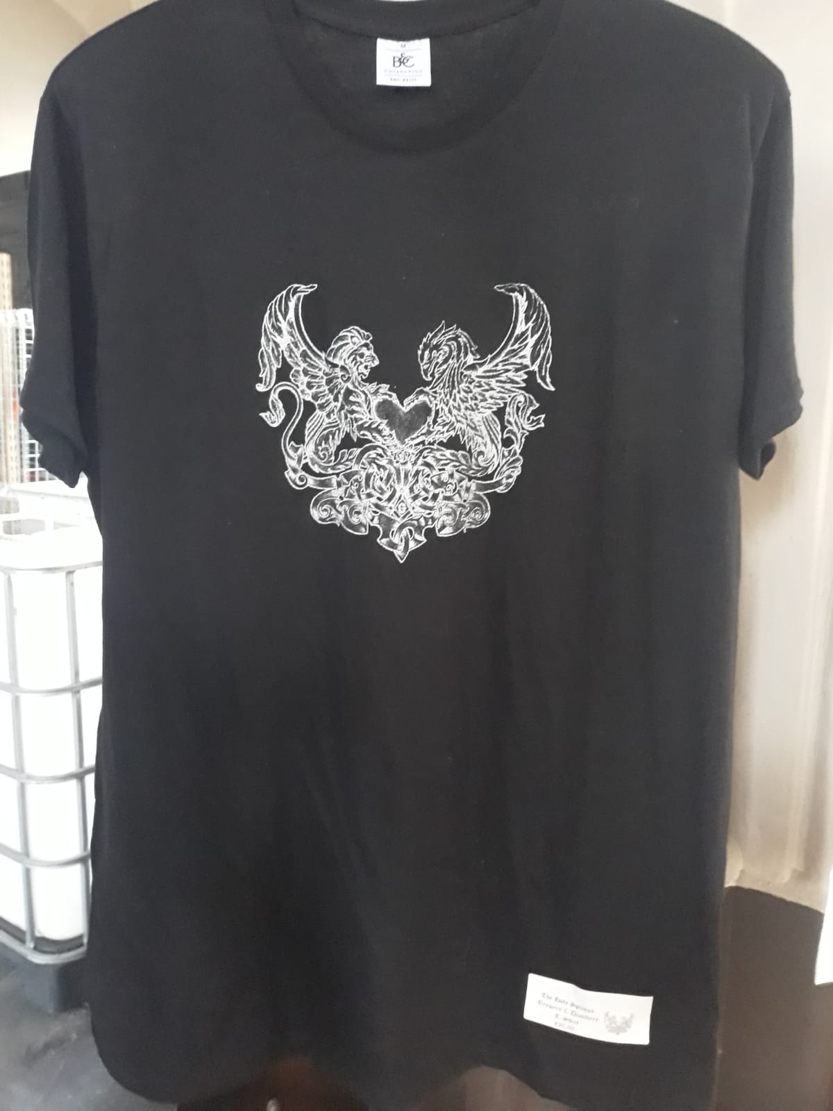 T-Shirt met logo Katoen Zwart Medium